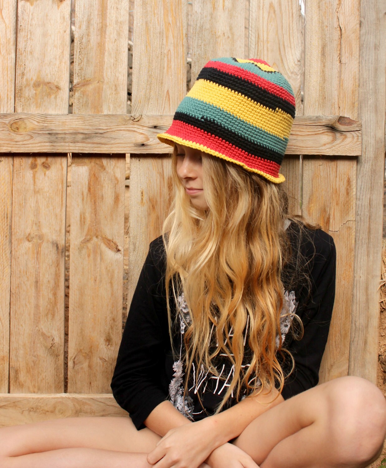 PDF crochet Pattern for Rihanna Crochet Hat, 2 Sizes XS/S and M/L