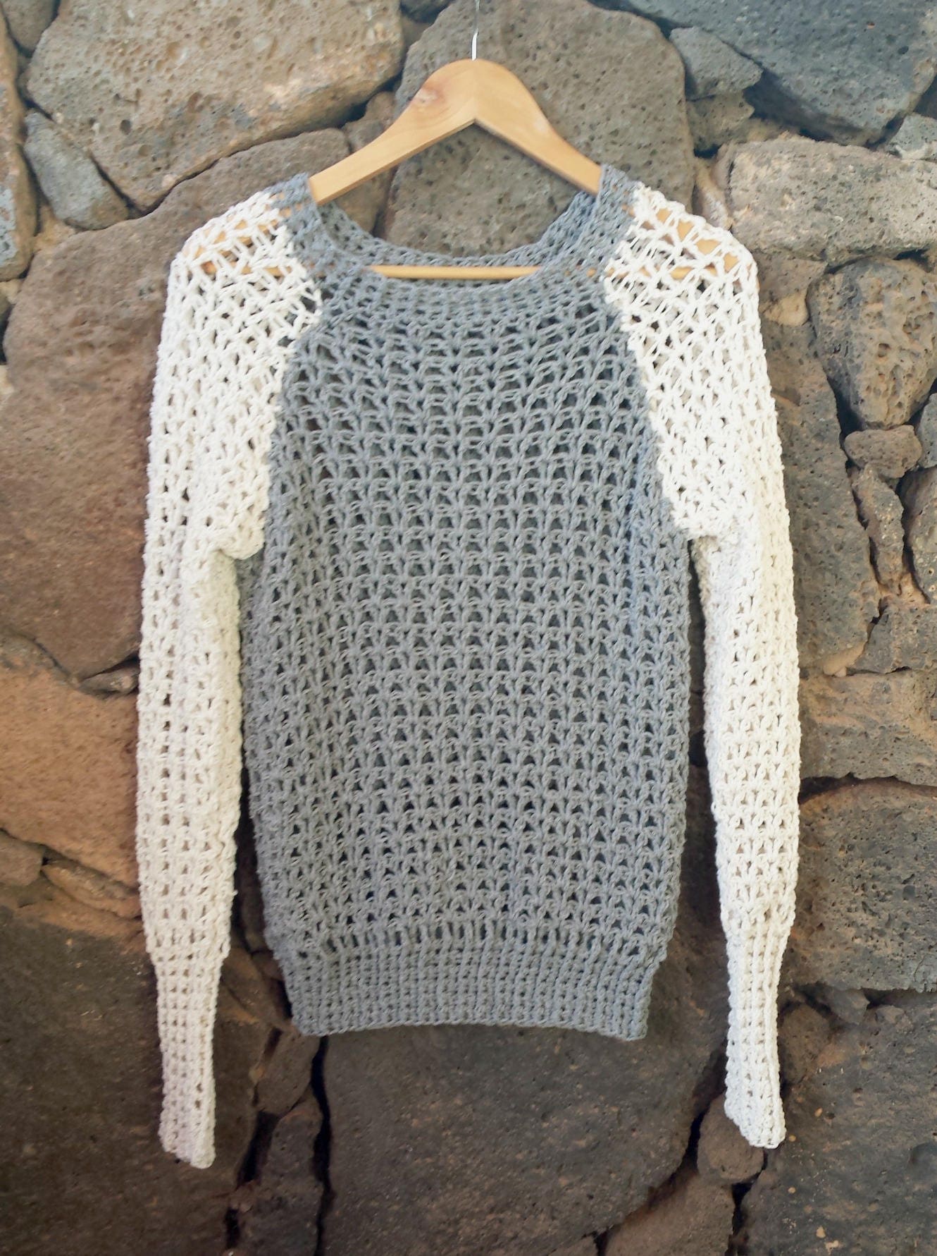 PDF-file for Crochet PATTERN, Valentina Pullover, Sweater, 4 different ...