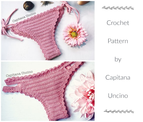 PDF-file for Crochet PATTERN, Marina Crochet Brazilian Bottoms, 2 styles, Sizes XS-L, bikini