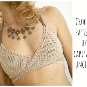 PDF-file for Crochet PATTERN, Aliyah Crochet Bikini Top Sizes XS-L, surfer bikini, top image 5