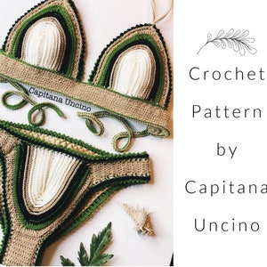 PDF-file for Crochet PATTERN, Equilibrium Crochet Bikini Top and Bottom, Sizes XS,S,M,L,Xl