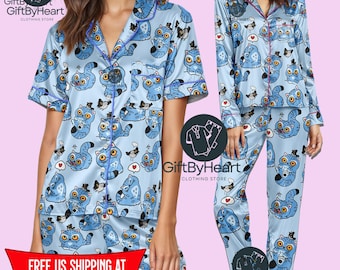 Kpop Demon Hunters Tiger Pajama Set, Derpy the Tiger & Bird Sleepwear, Hunters Tiger Fan PJs, Kpop Saja Boys Pajamas, Demon Hunters PJs