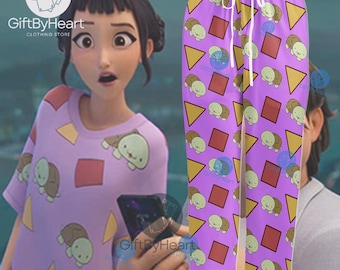 Kpop Demon Hunters Pajama Pants – Zoey’s Turtle Print Sleepwear – Huntrix Kpop Pjm pant – Kpop Merch for Fans – Demon Hunters Sleepwear Pant