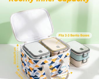 Bolsa isotérmica para el almuerzo, elegante bolsa de almuerzo de RPET, impermeable y a prueba de fugas, fiambrera para el trabajo, la escuela y picnics, bolsa térmica reutilizable.