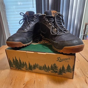 Danner Jag Midnight Black Boots Men's 9D Leather Hiking Waterproof DWR Used