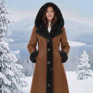 Maxi Real Leather Coat - Etsy