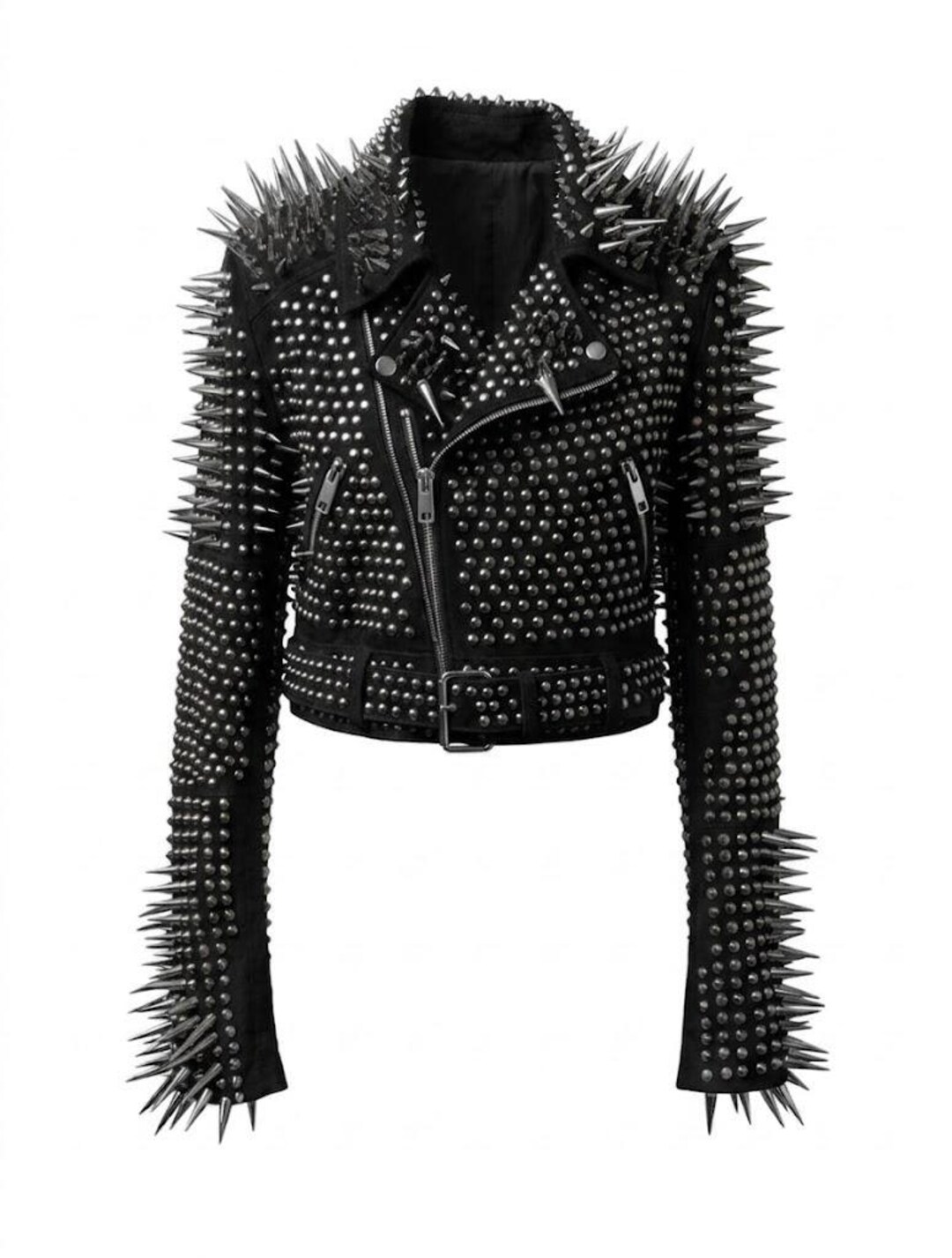 Rock Performance Jacket Men's Rockstar Brando Studded Suede Leather Jacket/gothic Punk Rock ...