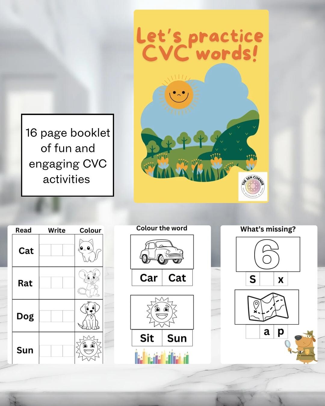 CVC Words Activity Pack | Phonics Worksheets, Early Reading (PDF) - Etsy