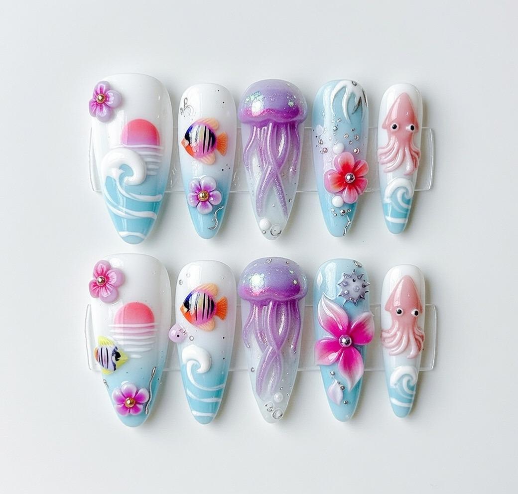 Aquarium nails - Etsy 日本