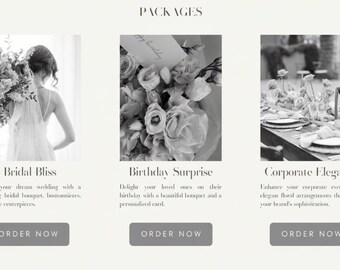 Floral Website Template | Editable Canva Design (Digital Download)