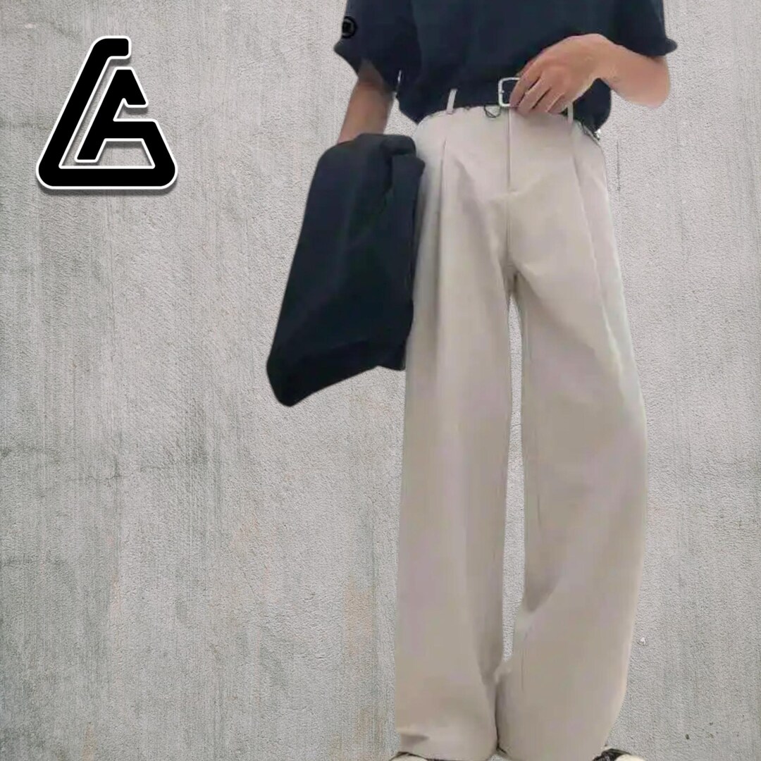 Modern Slacks Men's Loose Straight Pants | Casual Wide Leg Trousers | Modern ...