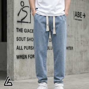 Hose mit geradem Bein | Bequeme Hose mit Kordelzug | Alltagskleidung | Minimalistischer Streetwear-Stil