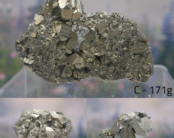 1x Kubisk pyritkristallkluster "Fools Gold" (PYR 01–03)
