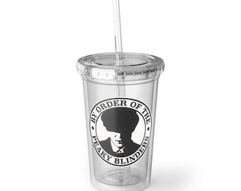Order of the Peaky Blinders Acrylic Cup | Gangster Silhouette Logo