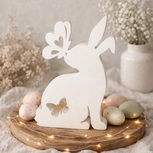 Silikon Gießform - Hase mit Schmetterling