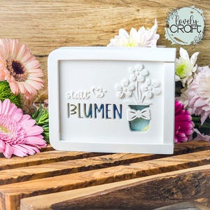 Silikon Gießform - Einschiebedeckel Geschenkbox Groß - Statt Blumen