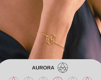 Sterling Silver Name Logo Bracelet Custom Geometric Bracelet Personalized Name Jewelry Unique Mothers Day Gift Dainty Valentines Day Gift