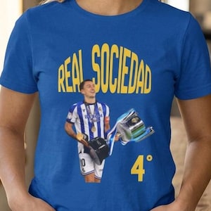 Real Sociedad Soccer champions 4 cups de espana tee, real sociedad shirt,90s real sociedad,2025/26 real sociedad tee image 1