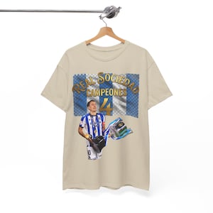 Real Sociedad Campeones 4 2025/26 Tee | Soccer Player Graphic Shirt,camiseda real sociedad champions,retro 90s real sociedad tee image 7