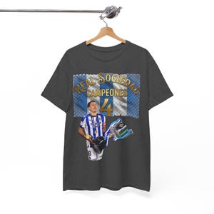 Real Sociedad Campeones 4 2025/26 Tee | Soccer Player Graphic Shirt,camiseda real sociedad champions,retro 90s real sociedad tee image 12