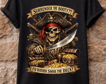 Pirate Skull with Swords Tee,Caribbean Dead Men Tell No Tales Sweatshirt,Vintage Pirates Shirt,Retro 90s Pirates Shirt,A Pirate Life For Me