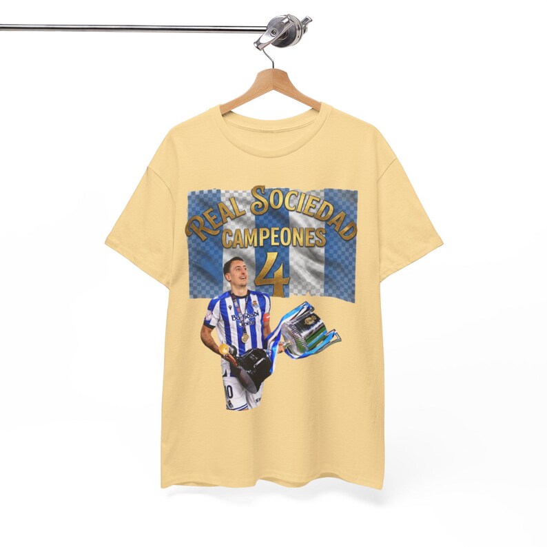 Real Sociedad Campeones 4 2025/26 Tee | Soccer Player Graphic Shirt,camiseda real sociedad champions,retro 90s real sociedad tee image 8