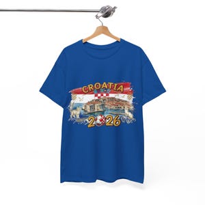 Croatia 2026 Soccer Crest T-Shirt, Croatian Flag Football Tee Futbol Fan Shirt Trending Gift For Men Women Unisex Coastal Landmark Graphic image 10