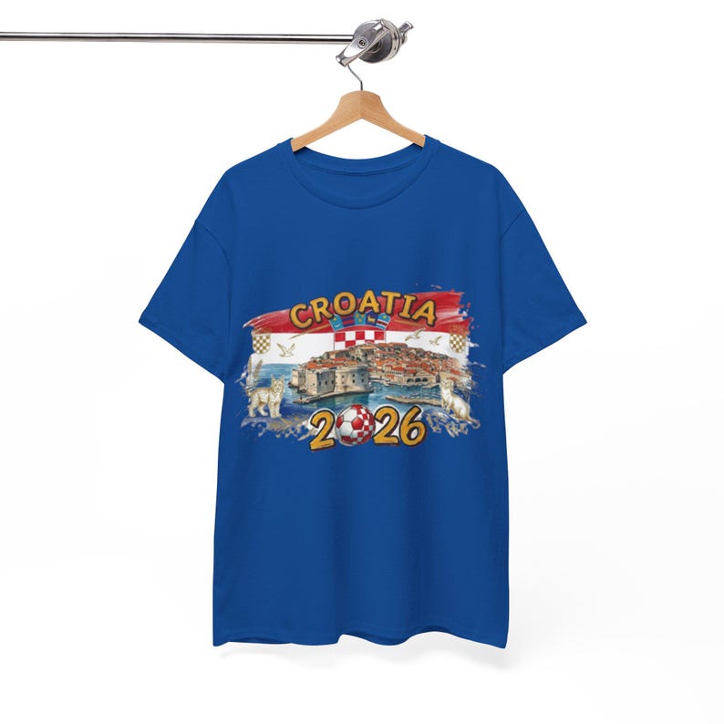Croatia 2026 Soccer Crest T-Shirt, Croatian Flag Football Tee Futbol Fan Shirt Trending Gift For Men Women Unisex Coastal Landmark Graphic image 10