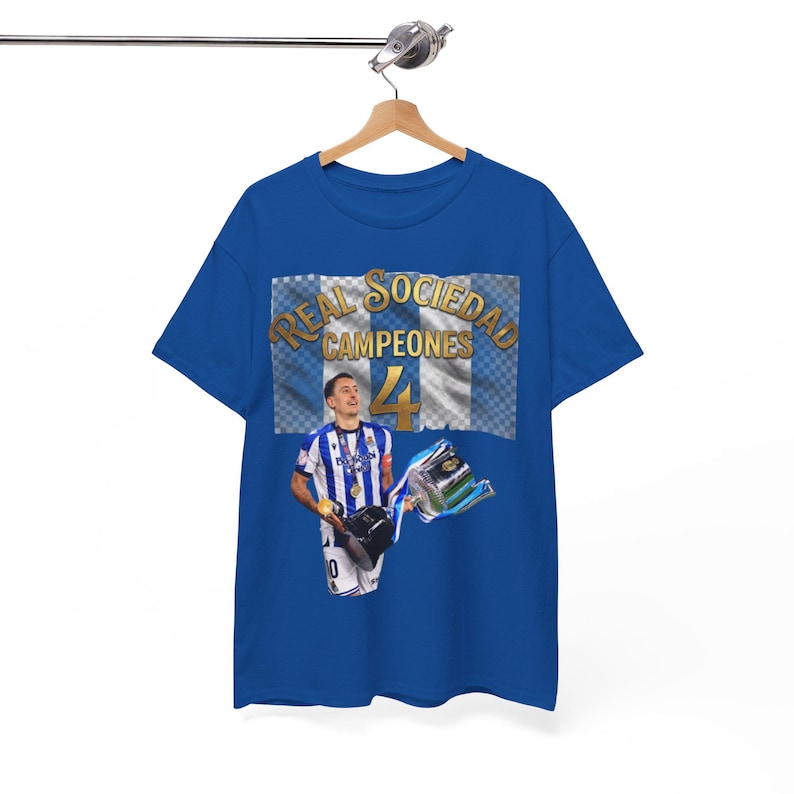 Real Sociedad Campeones 4 2025/26 Tee | Soccer Player Graphic Shirt,camiseda real sociedad champions,retro 90s real sociedad tee image 15