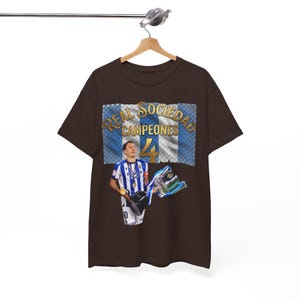 Real Sociedad Campeones 4 2025/26 Tee | Soccer Player Graphic Shirt,camiseda real sociedad champions,retro 90s real sociedad tee image 10