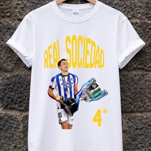 Real Sociedad Soccer champions 4 cups de espana tee, real sociedad shirt,90s real sociedad,2025/26 real sociedad tee image 2