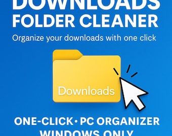Mapprensare för nedladdningar med ett klick för Windows (digital nedladdning)