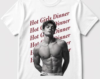 Custom Photo Shirt, Hot Girls Dinner Graphic Tee, Personalized Friend Gift