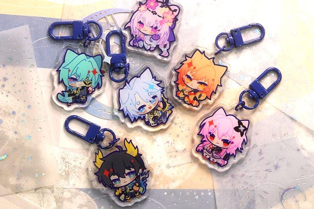 Hsr Cat Keychains HSR - Amphoreus - Acrylic Keychains - Phainon/anaxa/mydei/castorice ...