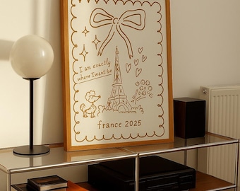 Póster de recuerdo personalizado / Arte personalizado dibujado a mano / 10 unidades