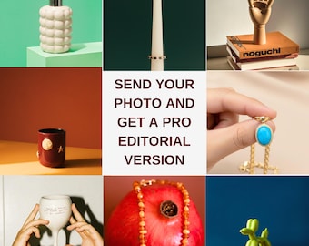 Servicio profesional de edición de fotografías de productos / Convierta instantáneas en imágenes editoriales, paquete de 3 fotos
