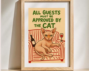 Póster de bienvenida con ilustración personalizada de mascotas • Letrero divertido para mascotas