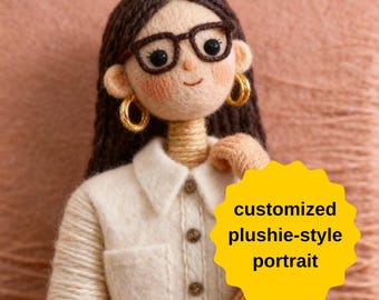 Retrato de peluche personalizado a partir de una foto / Arte digital para una sola persona / Regalo personalizado