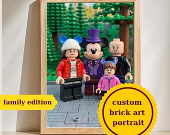 Retrato artístico de ladrillo personalizado: Familia