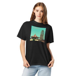 Wildwood NJ Carousel Ferris Wheel Retro T-Shirt Jersey Shore Vintage Tee