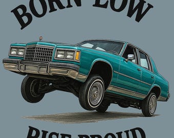 Lowrider T-Shirt Classic Cruiser Born Low Car Culture Tee