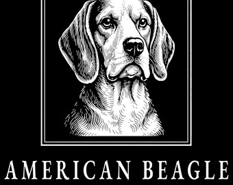Chemise pour chien Beagle américain - t-shirt Beagle vintage pour homme et femme, cadeau pour propriétaire de beagle, cadeau d'anniversaire pour amoureux des chiens, vêtements graphiques du patrimoine américain