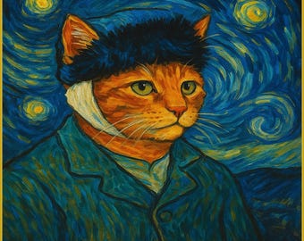 猫アートTシャツ 面白いアーティスト 猫の飼い主 絵画 イラスト ギフト