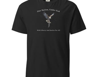 T-shirt Une nation sous Dieu - T-shirt chrétien aigle patriotique