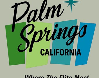 Palm Springs Shirt Retro California Desert Mid Century Modern Design