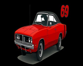 1969 Muscle Car Shirt Retro Classic Car Show Gift for Dad