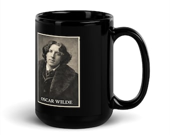 Taza de Oscar Wilde, taza de café literaria, regalo para amantes de los libros, retrato del escritor irlandés