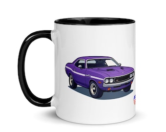 Mug violette American Muscle Car - Cadeau pour voiture classique