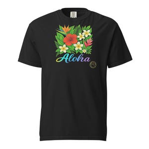 Aloha Hawaiian Floral T-Shirt – Tropical Island Flower Graphic Tee