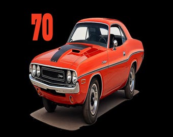 Camiseta clásica de Muscle Car de 1970, regalo para un fanático de los coches americanos.